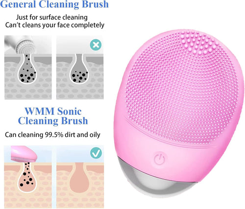 Sonic Silicone Facial Cleanser – Deep Clean & Glow in Seconds
